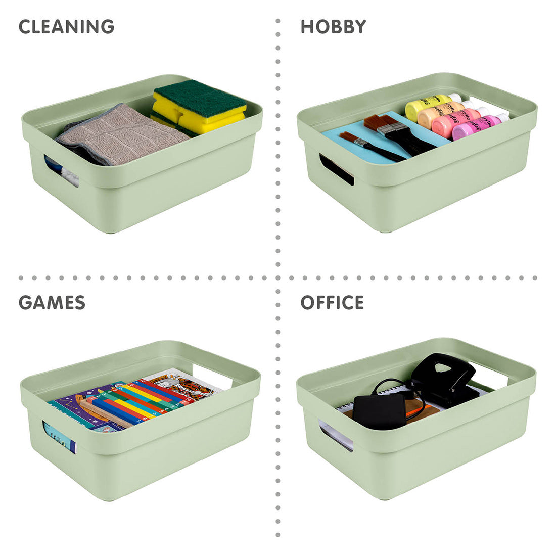 Sigma Home Storage Box 9L - Green - The Organised Store