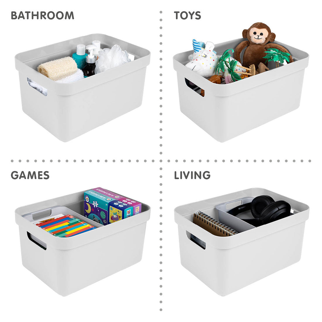 Sigma Home Storage Box 13L - White - The Organised Store