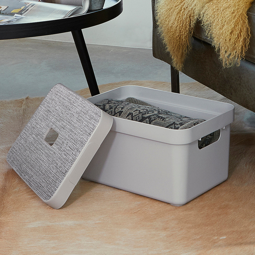 Sigma Home Storage Box 13L - Light Grey - The Organised Store