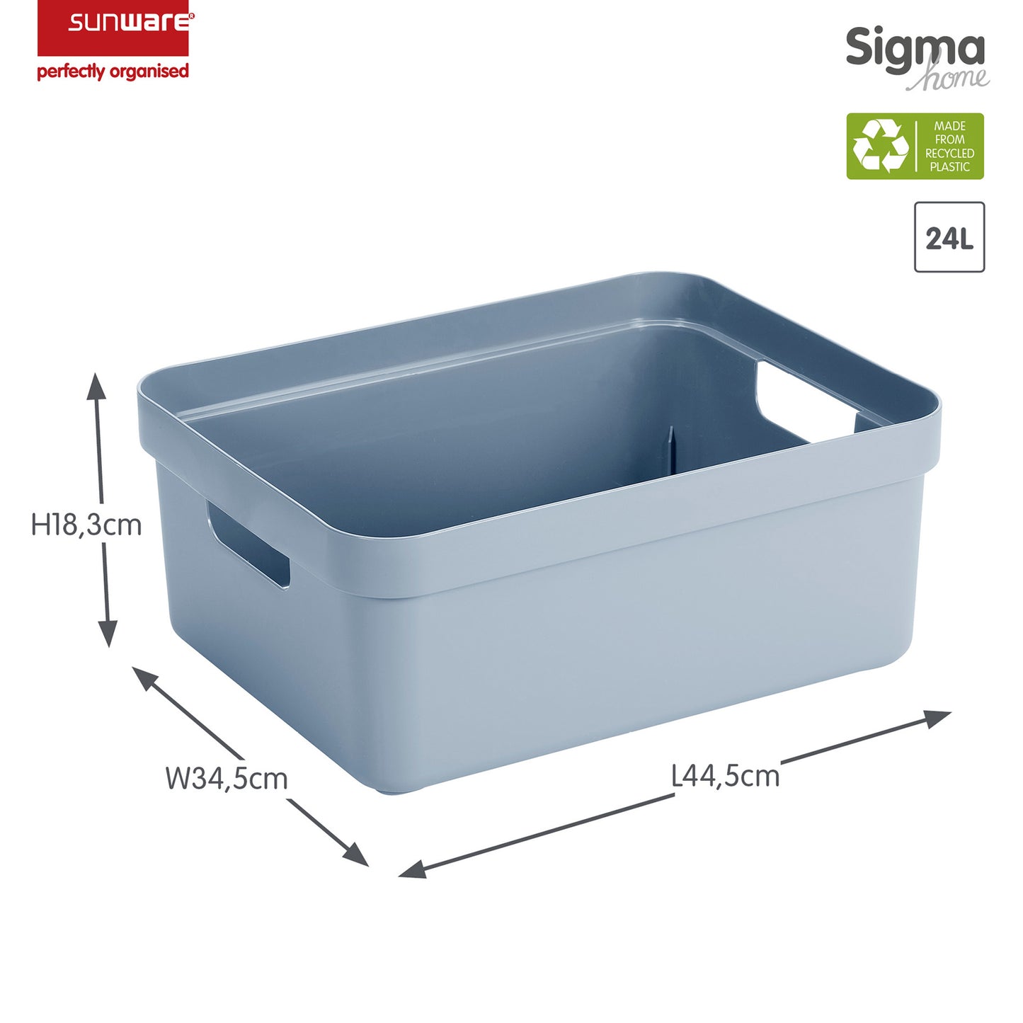 Sigma Home Storage Box, 24L - Blue