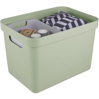 Sigma Home Storage Box 18L - Green & Dark Blue