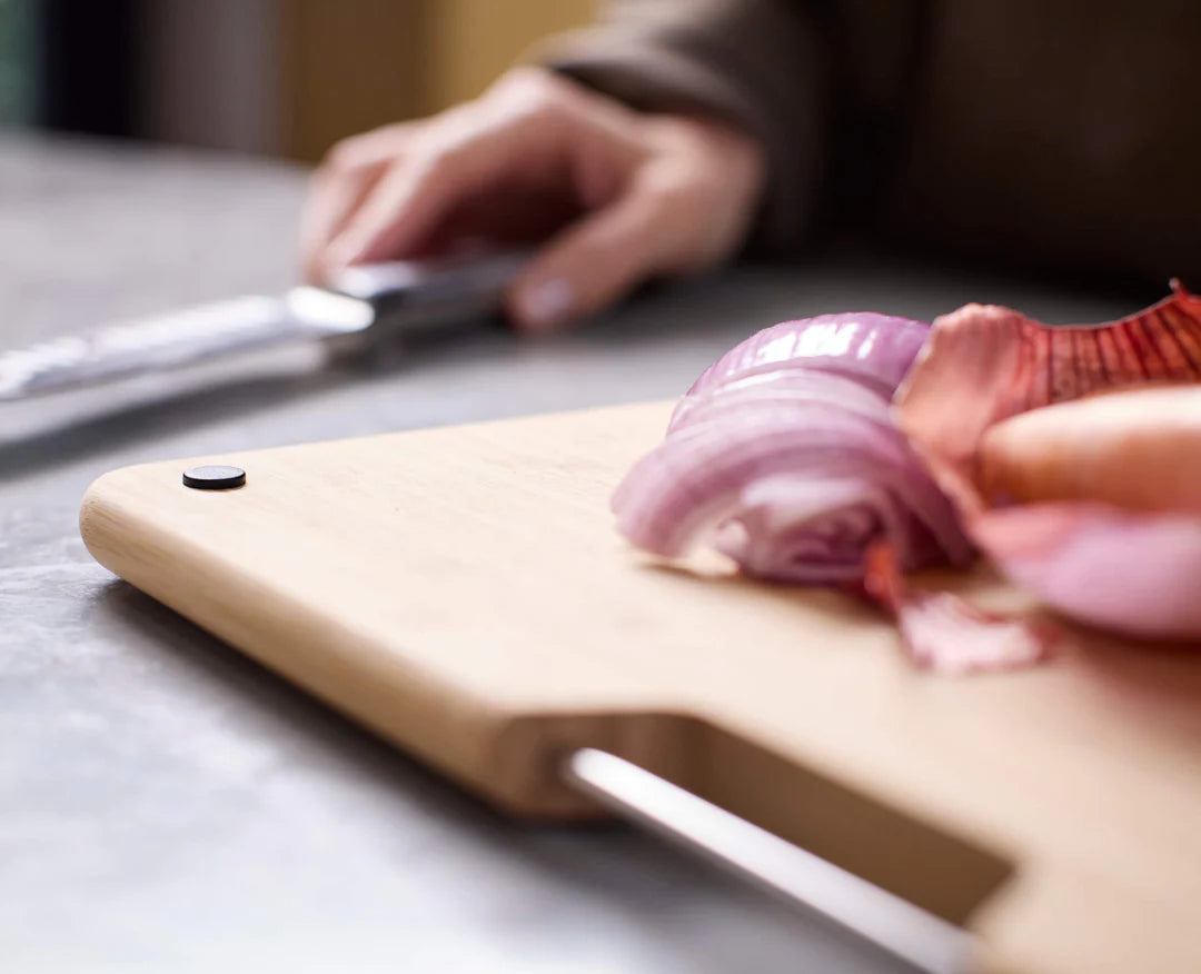 Steel 3-Piece Bamboo Chopping Board Set With Black Stainless-Steel Case