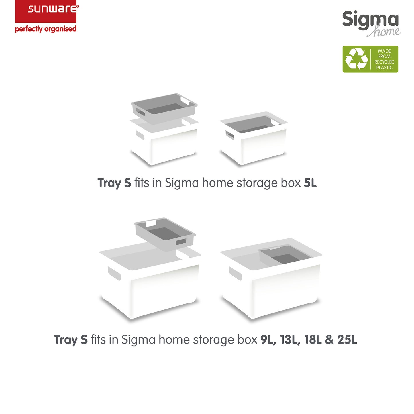 Sigma Home Storage Box, 24L -  White