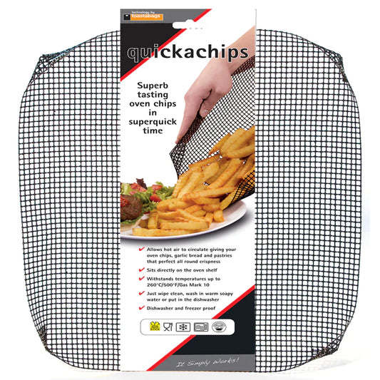 Quickachips Oven Oven Mesh Tray - Black - Large - The Organised Store