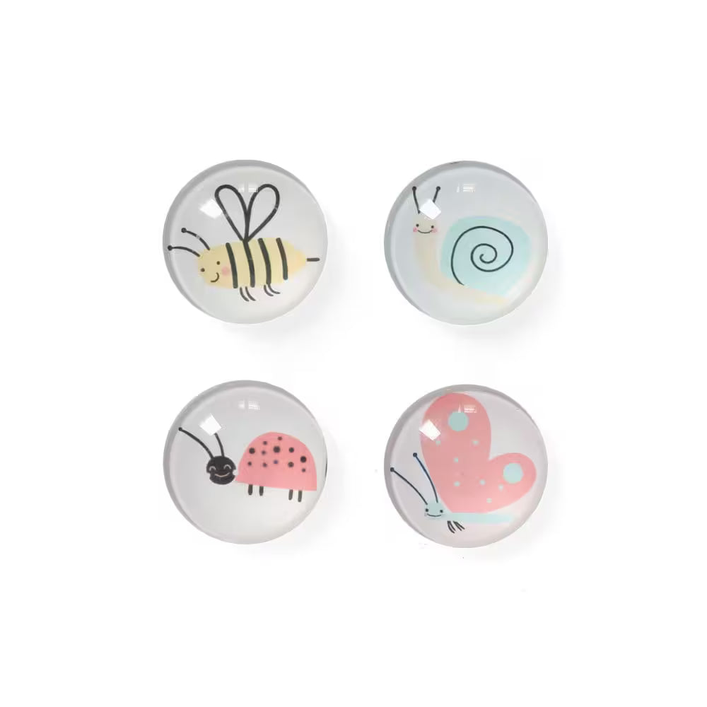 Magnet Set Insects - Set of 4 -Plast/Glass