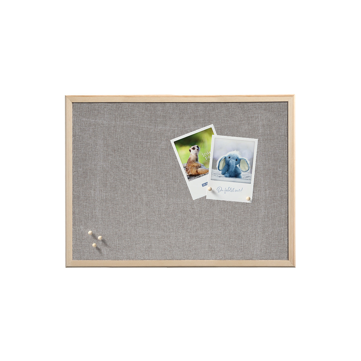 Pin Noticeboard- Linen & Wood