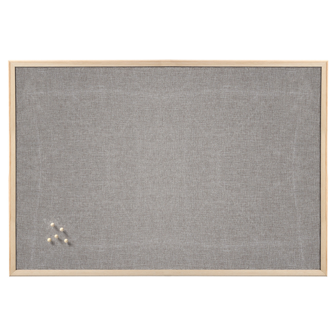 Pin Noticeboard- Linen & Wood - The Organised Store