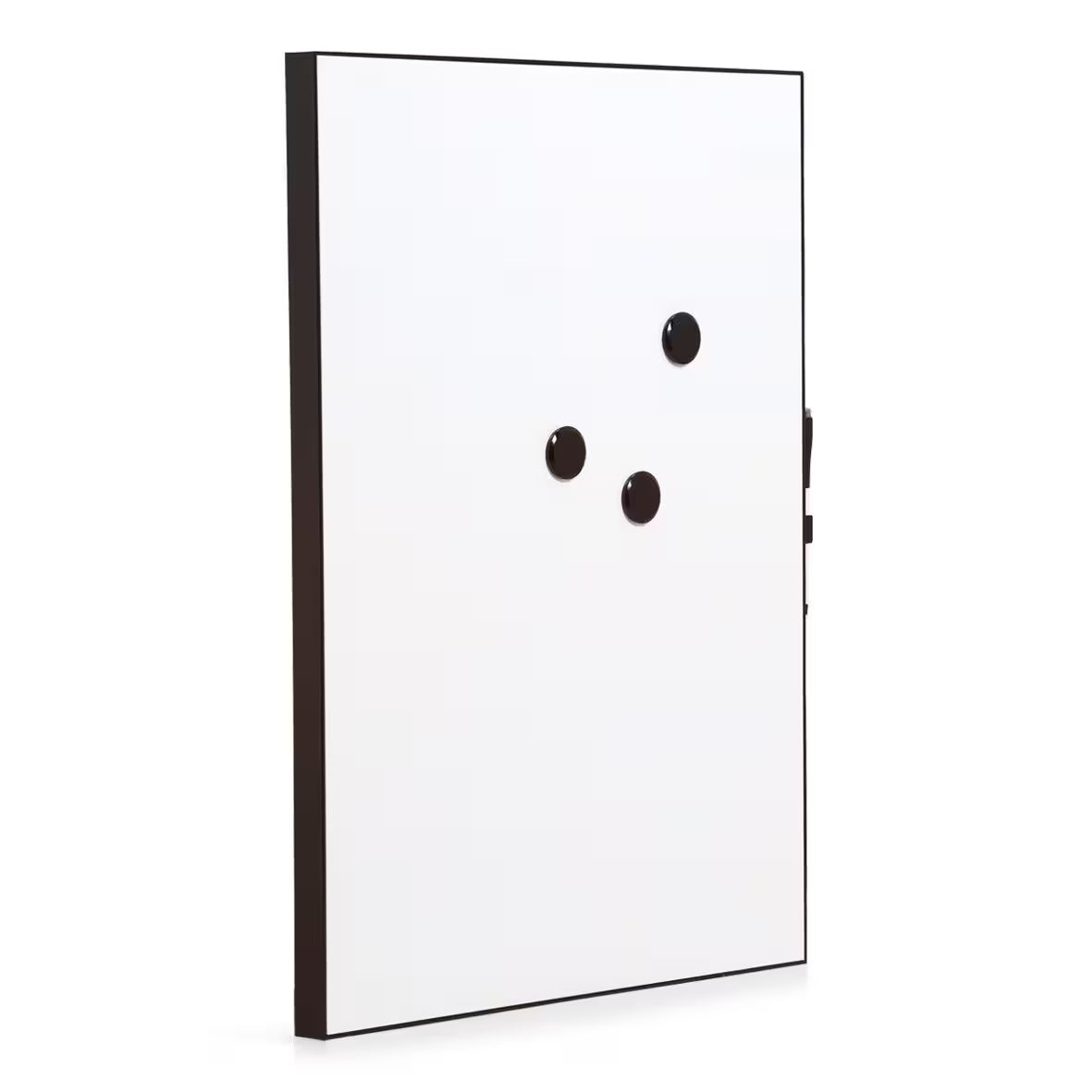 Magnetic Noice Board- White with Slim Black Frame- 43 x 58cm