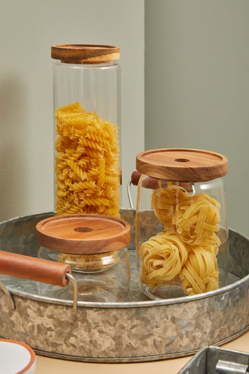 Tromso Storage Jar with airtight Wood Lid