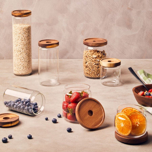 Tromso Storage Jar with airtight Wood Lid