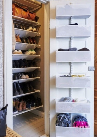 Elfa Door Shoe Storage Kit White- 8 Pairs