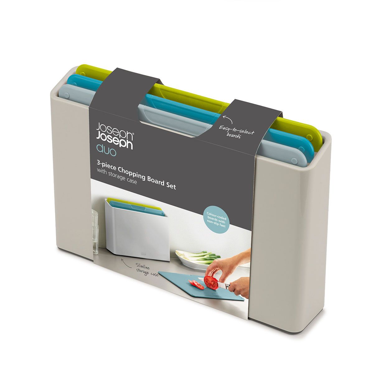 Joseph Joseph Duo 3Pc Chopping Board Set Opal