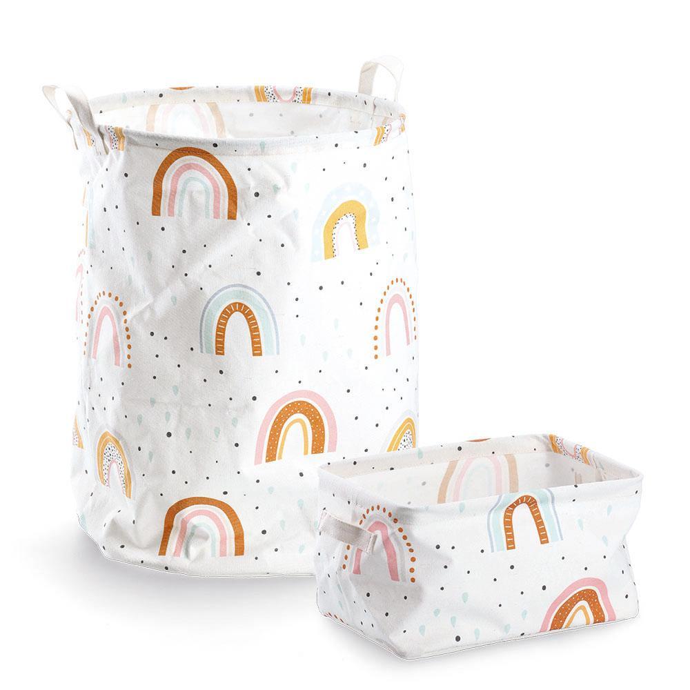 Laundry basket -Rainbow canvas
