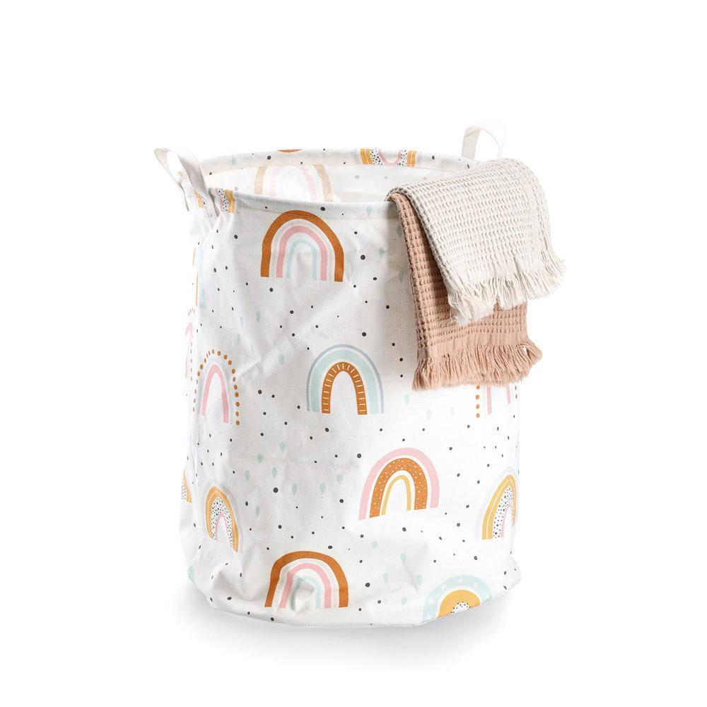 Laundry basket -Rainbow canvas