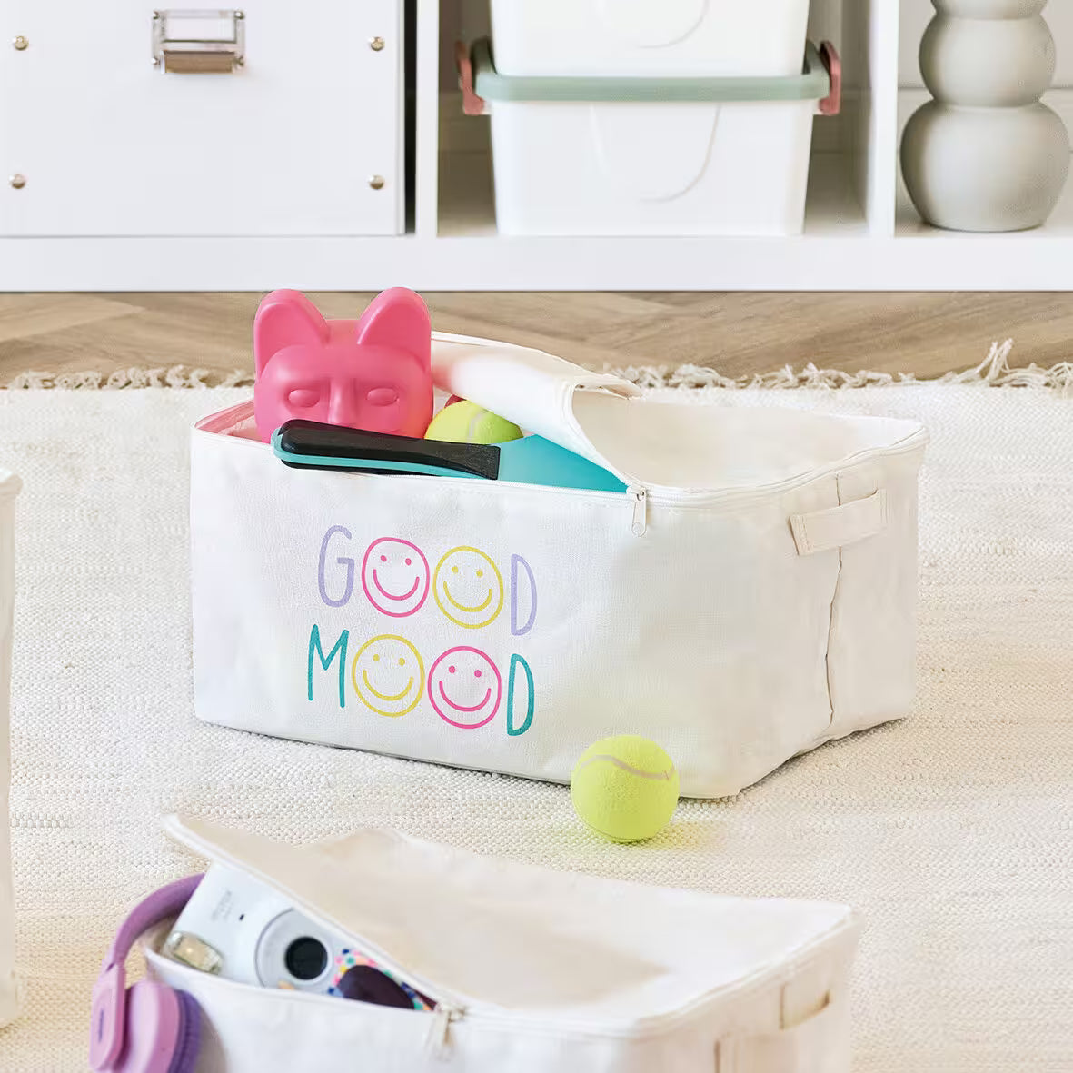 “Cool Stuff” Storage Totes with zipper