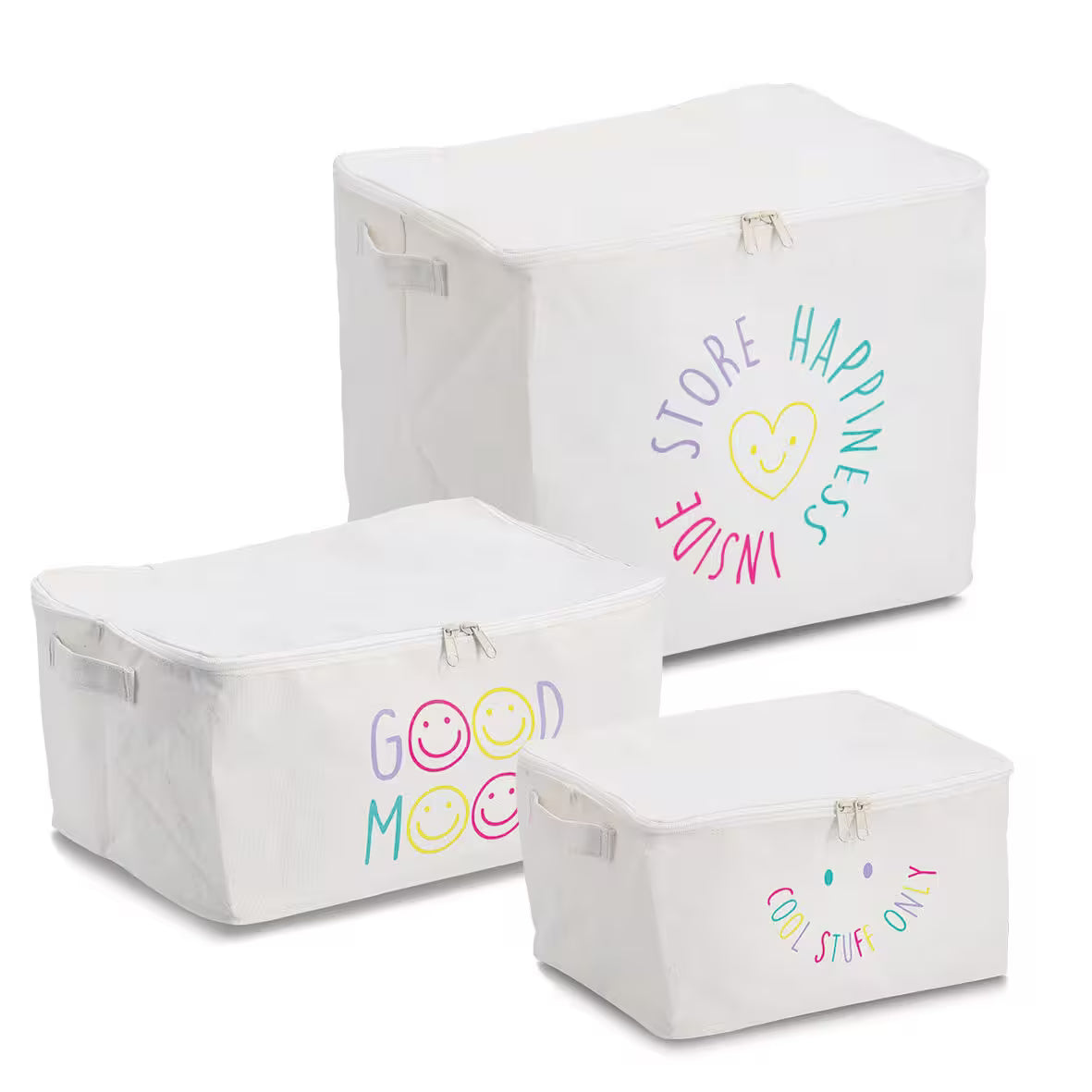 “Cool Stuff” Storage Totes with zipper