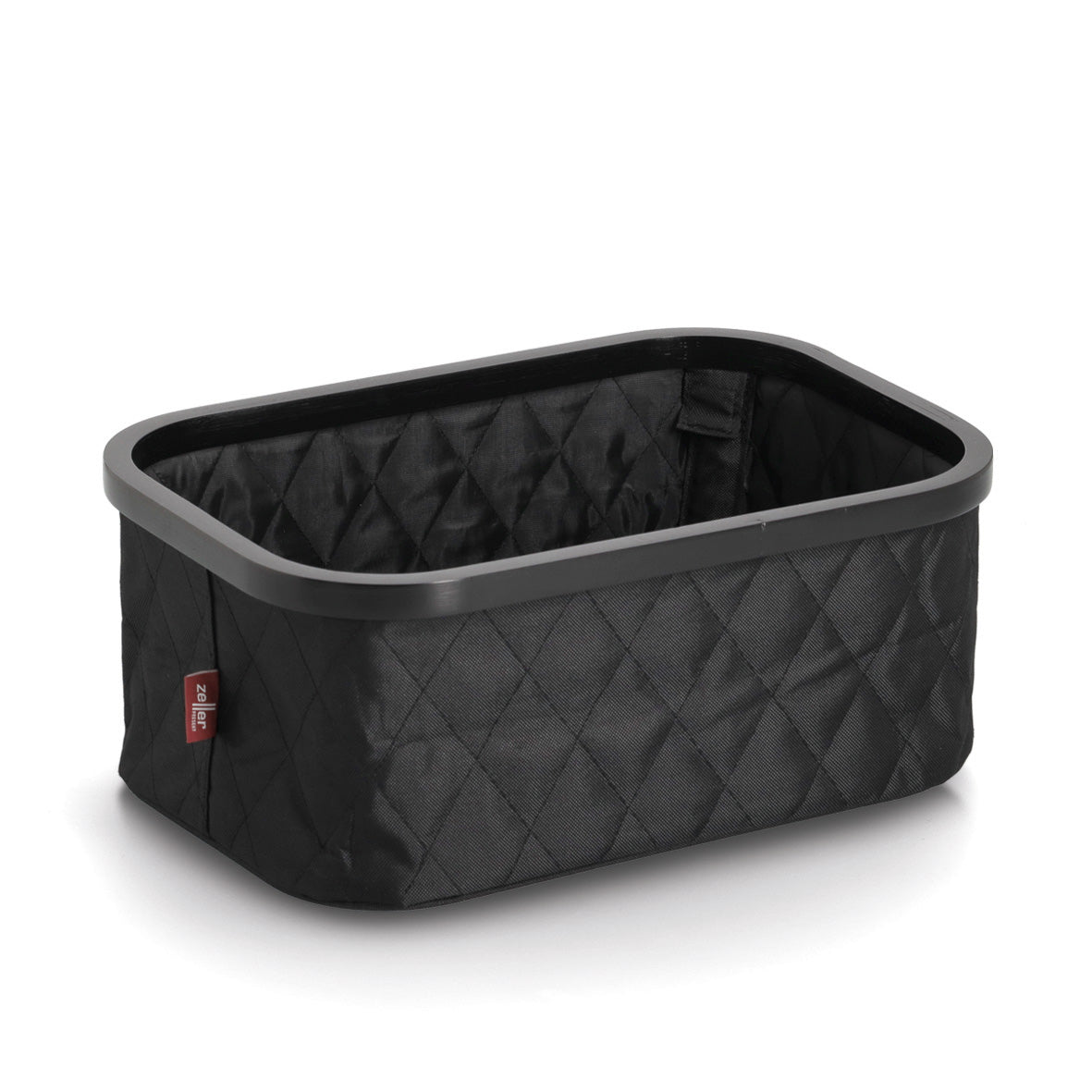 Storage Basket- Polyester/Bamboo-Black