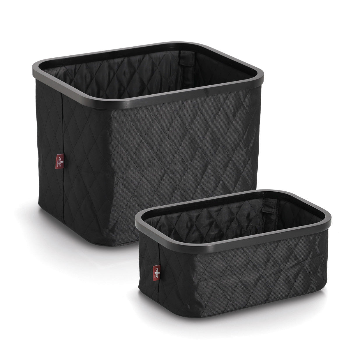Storage Basket- Polyester/Bamboo-Black