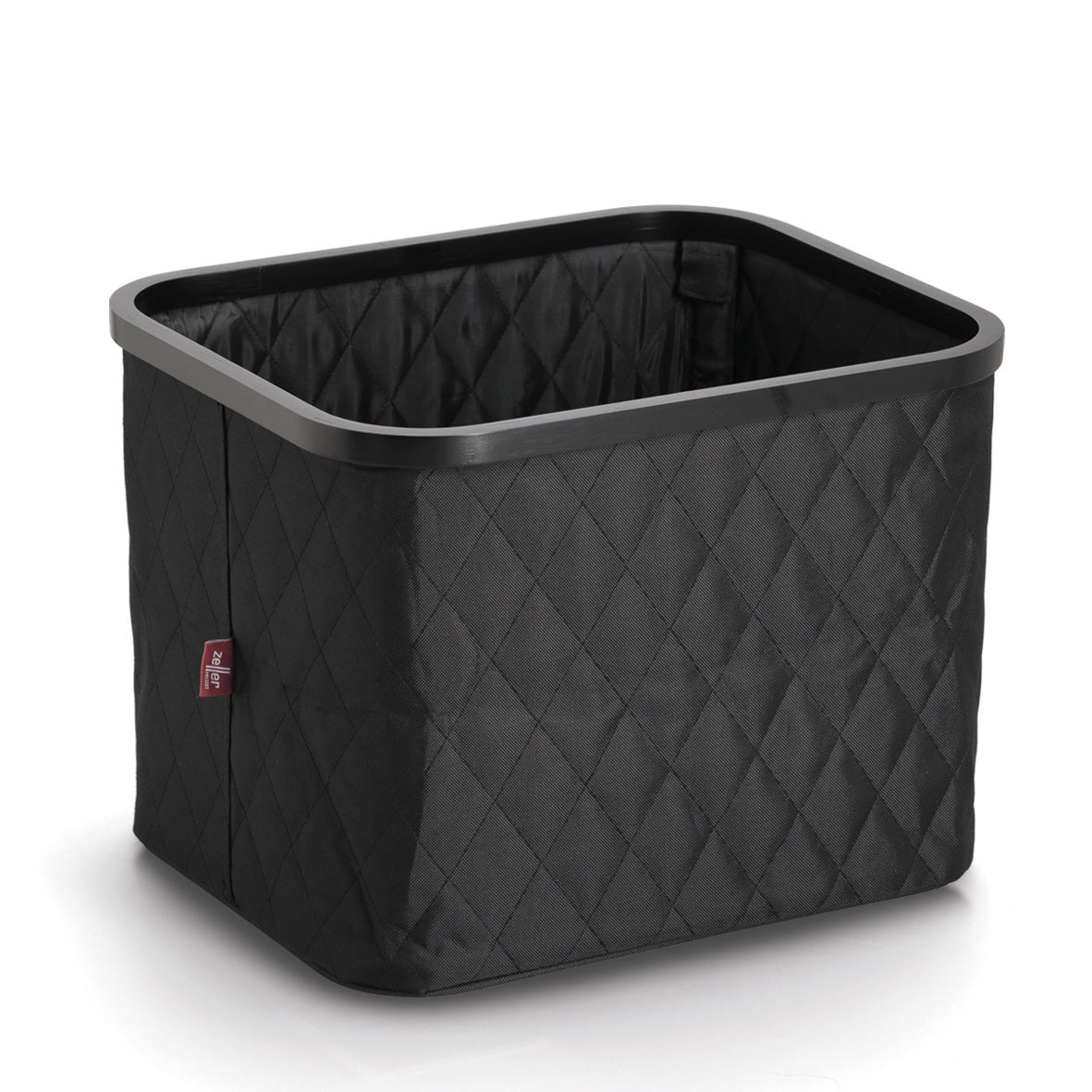 Storage Basket- Polyester/Bamboo-Black
