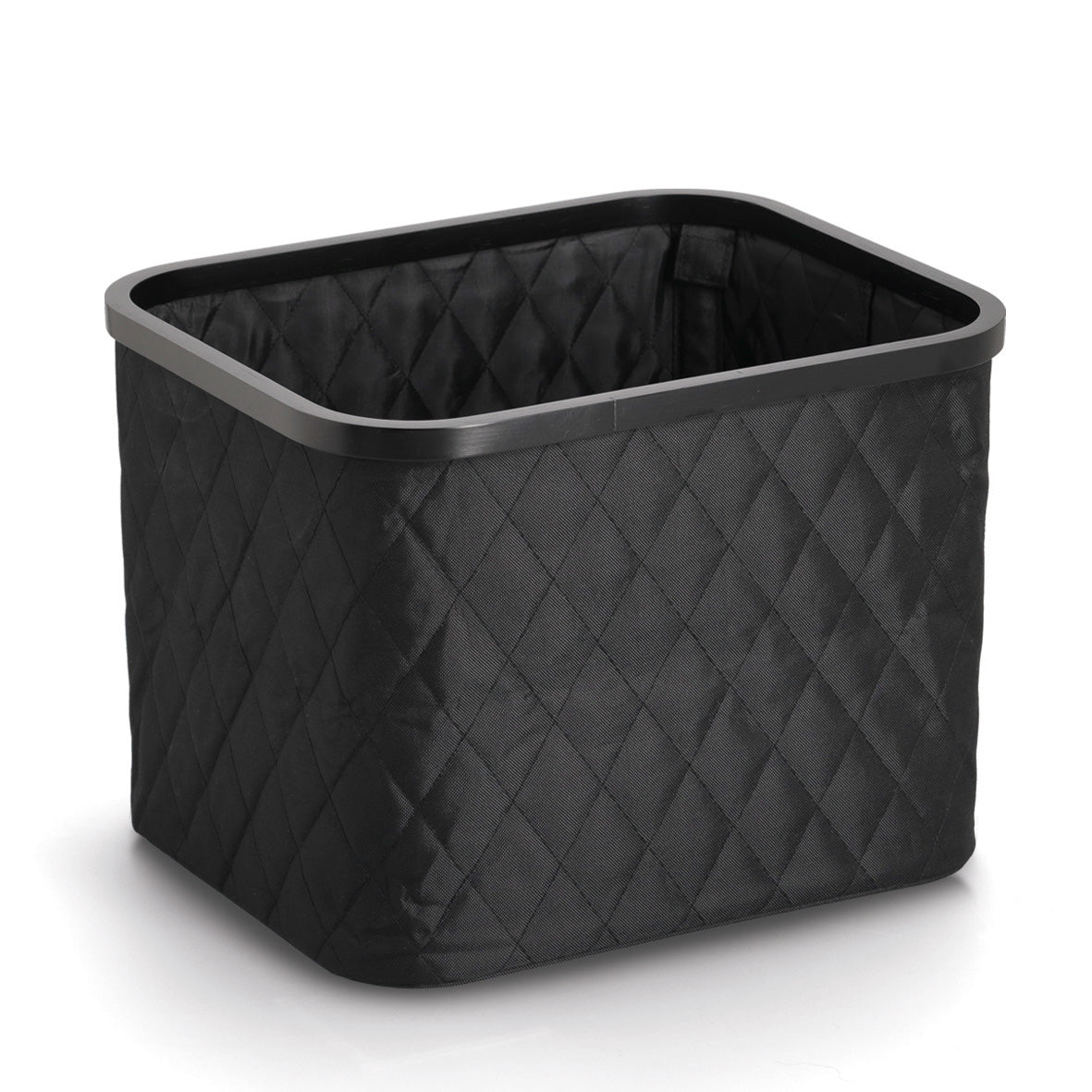 Storage Basket- Polyester/Bamboo-Black