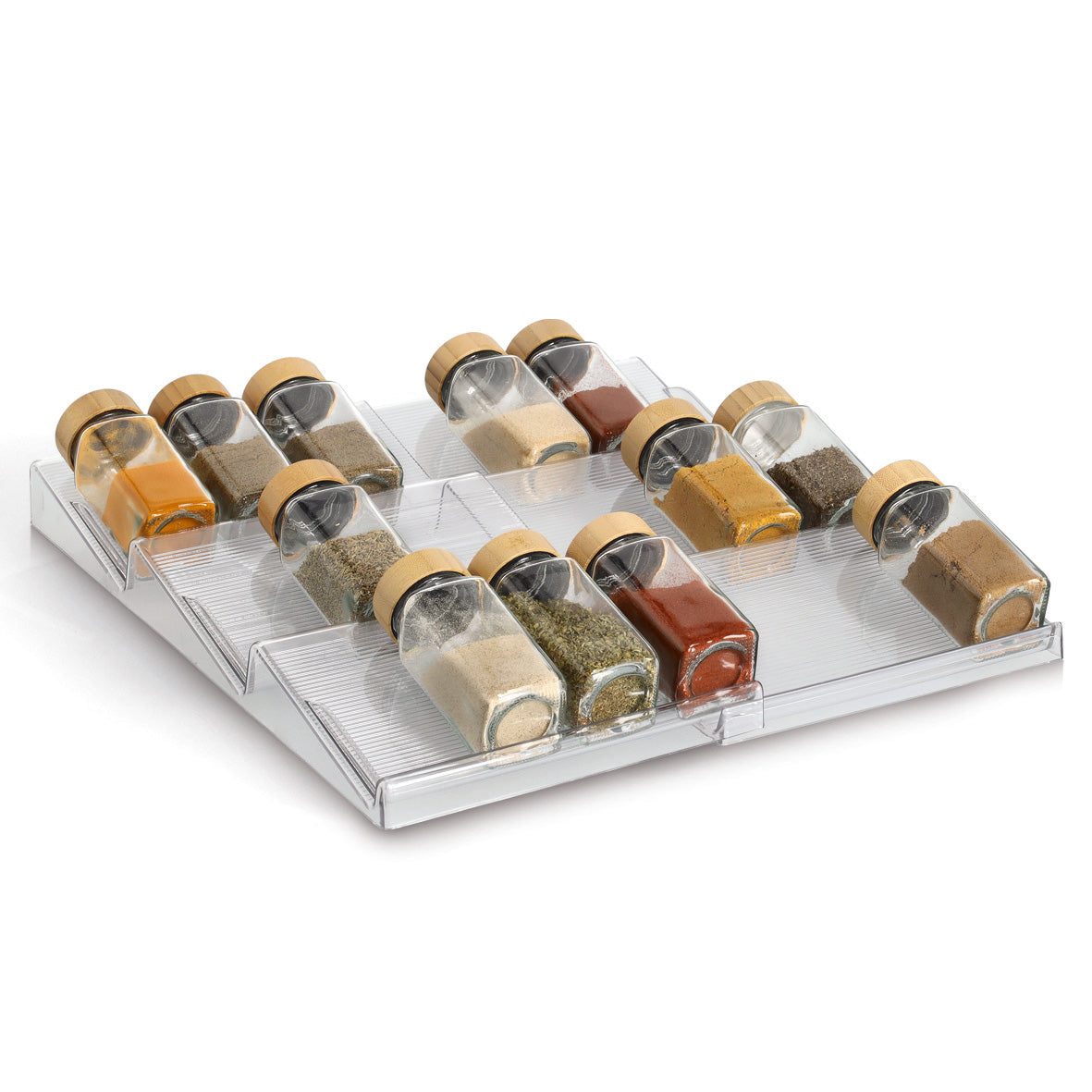 Expandable Clear Spice Drawer Insert Set-2 Piece