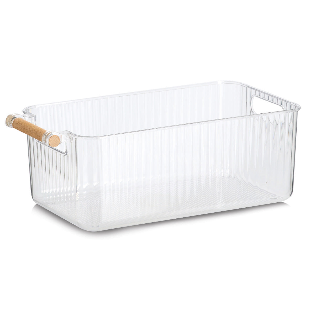 Storage Box Plastic& Bamboo -3-Piece Set