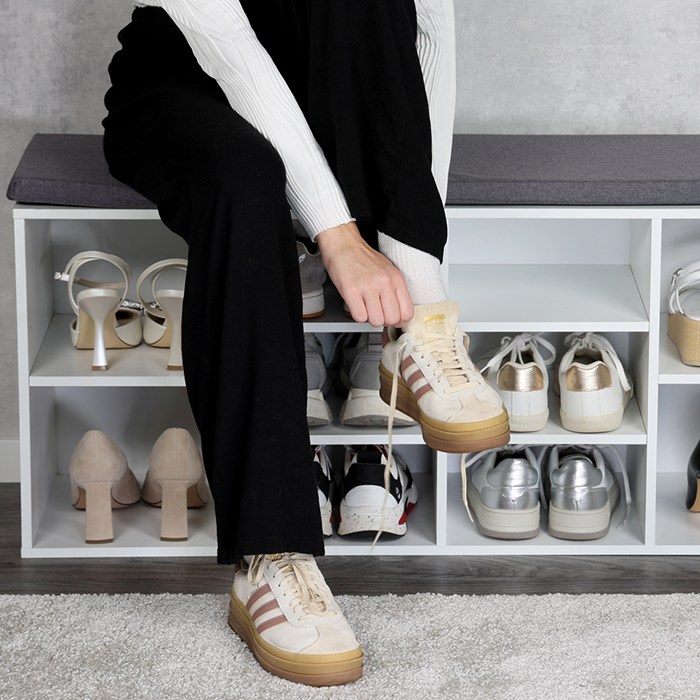 Shoe Cabinet Cushion White Small