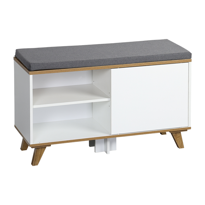 Shoe Cabinet  Cushion White