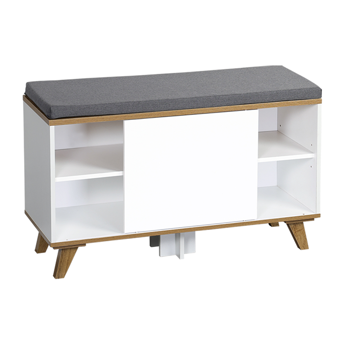 Shoe Cabinet  Cushion White