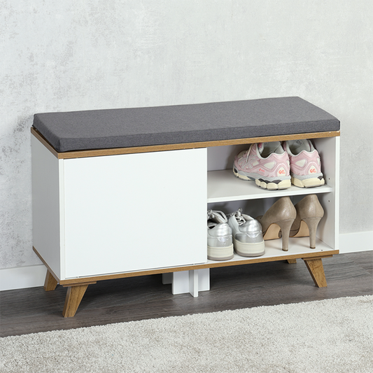 Shoe Cabinet  Cushion White