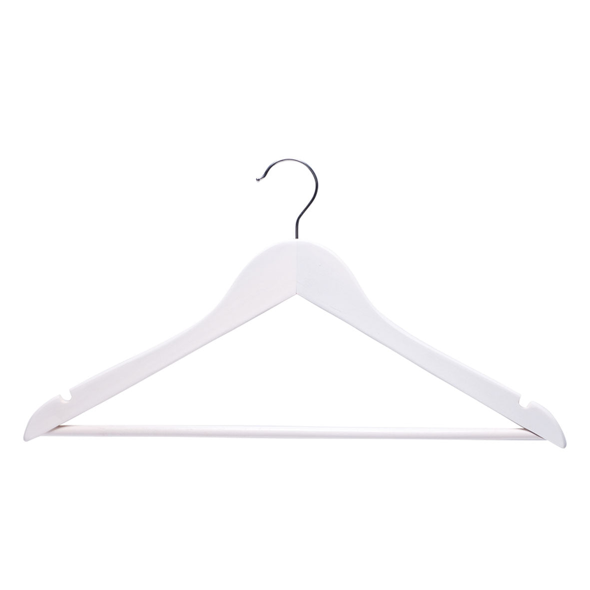Clothes Hanger Set, 4pcs, Wood - White