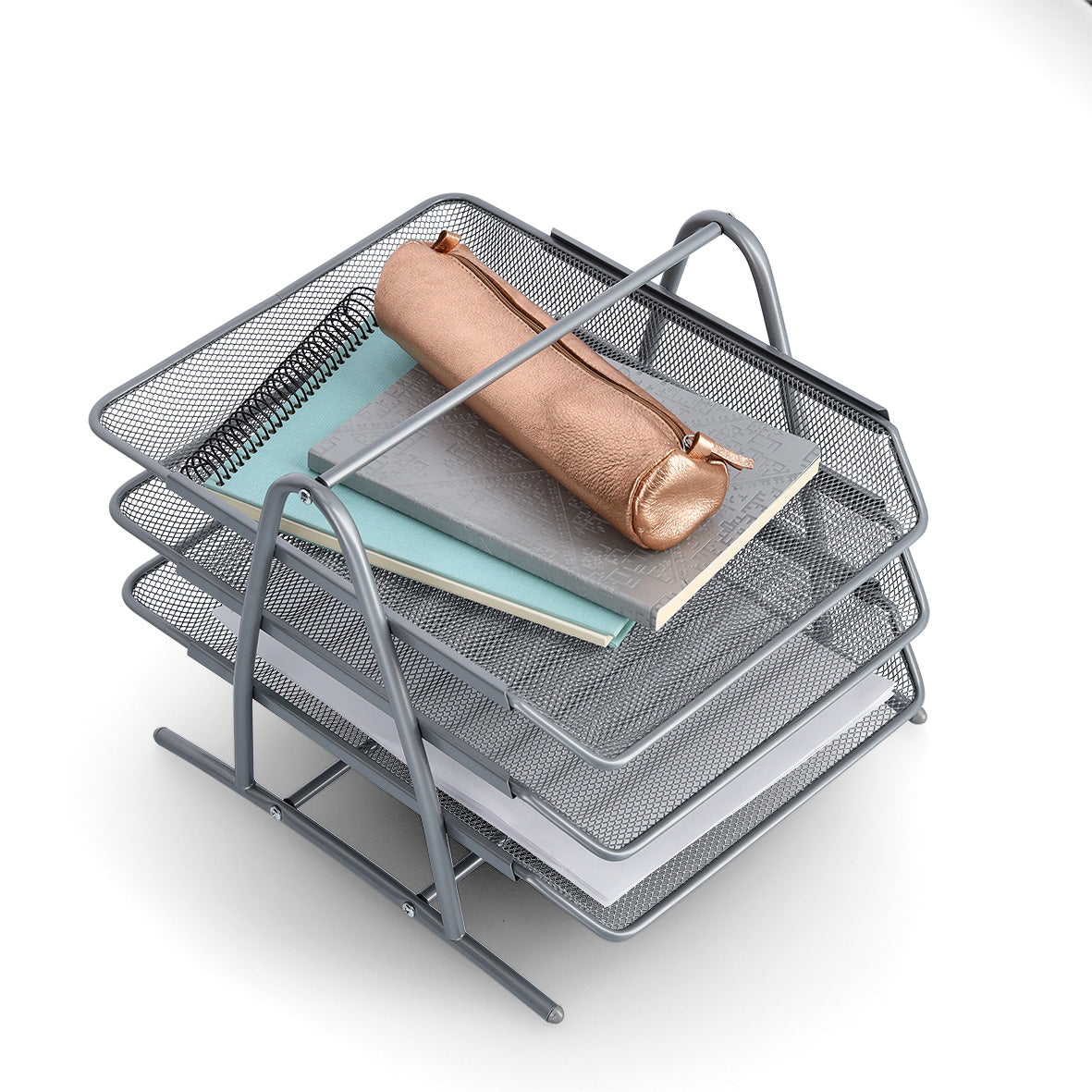 Filing Tray with 3 Pull Out Trays- Various Colours