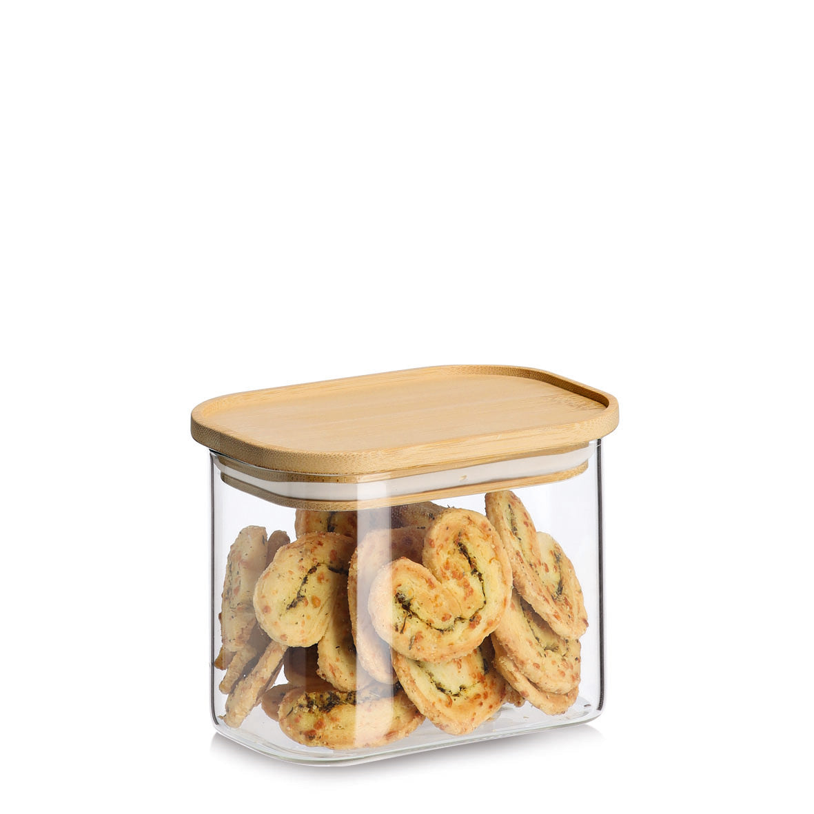 Glass Storage Jar with Bamboo Lid-Various Sizes - The Organised Store