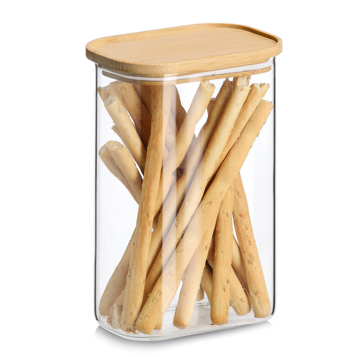Glass Storage Jar with Bamboo Lid-Various Sizes - The Organised Store