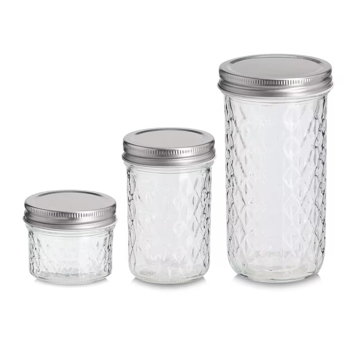 Storage Jar- Glass with Metal Lid- Various Sizes