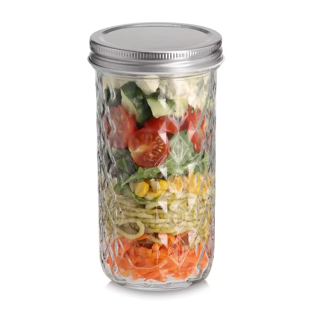 Storage Jar- Glass with Metal Lid- Various Sizes