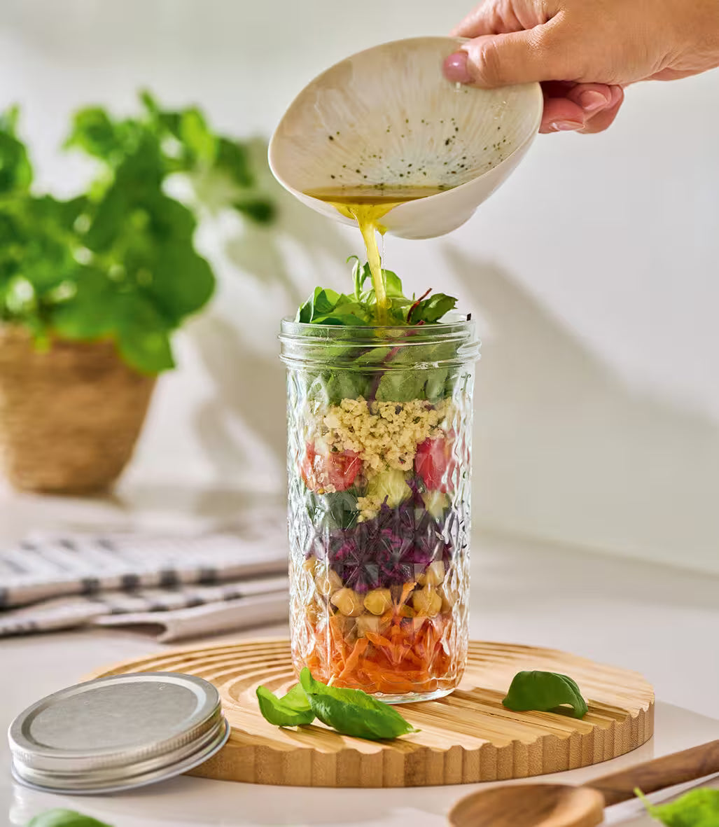 Storage Jar- Glass with Metal Lid- Various Sizes