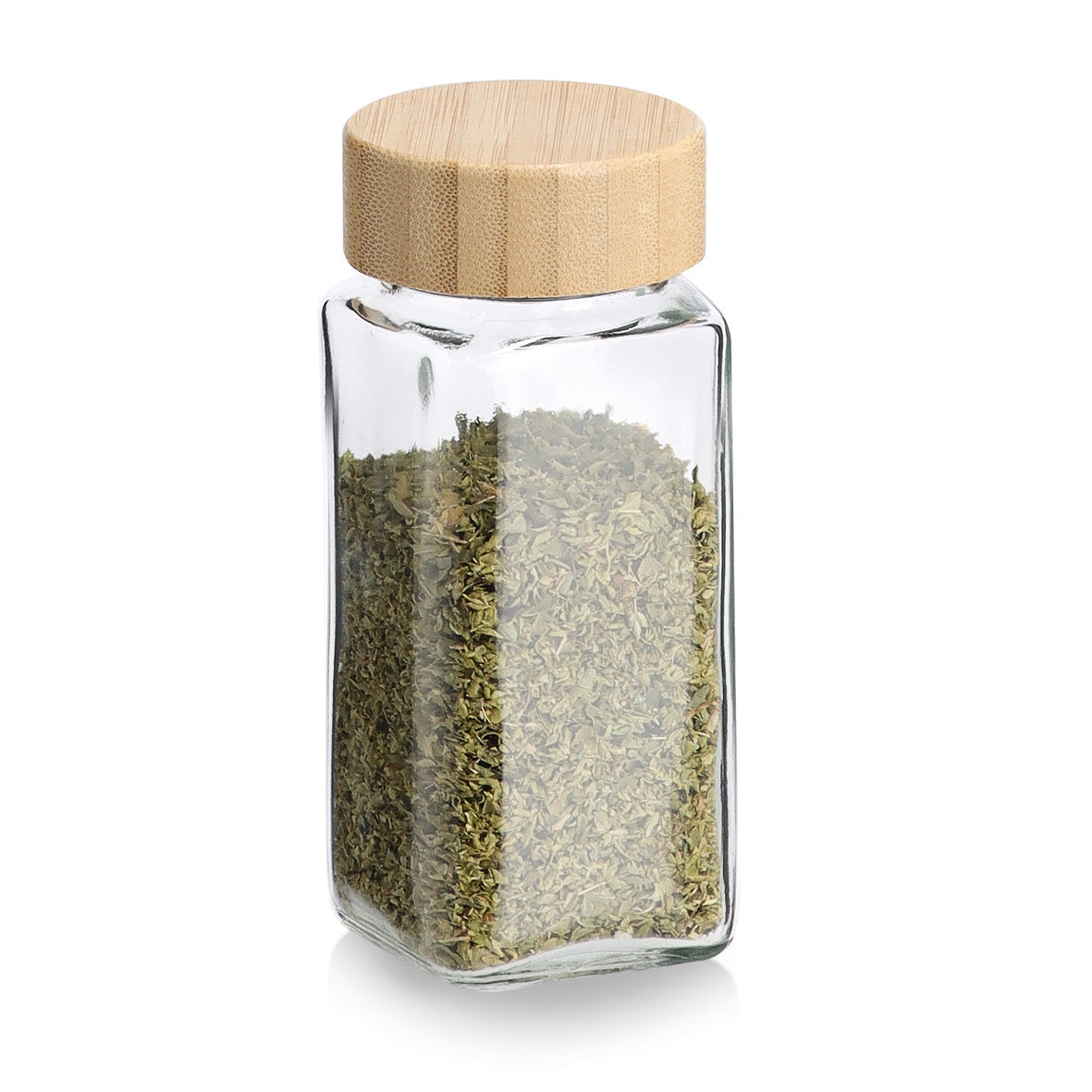 Glass Spice Jar with Bamboo lid- 120 ml
