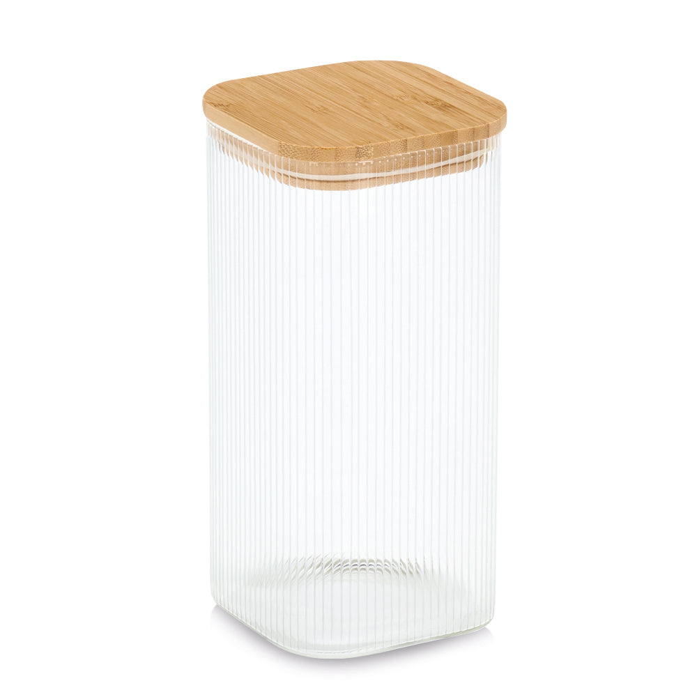 Storage Glass With Bamboo Lid - Various Sizes - The Organised Store