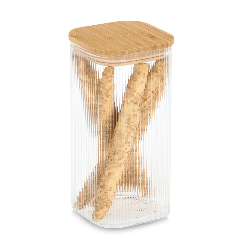 Storage Glass With Bamboo Lid - Various Sizes