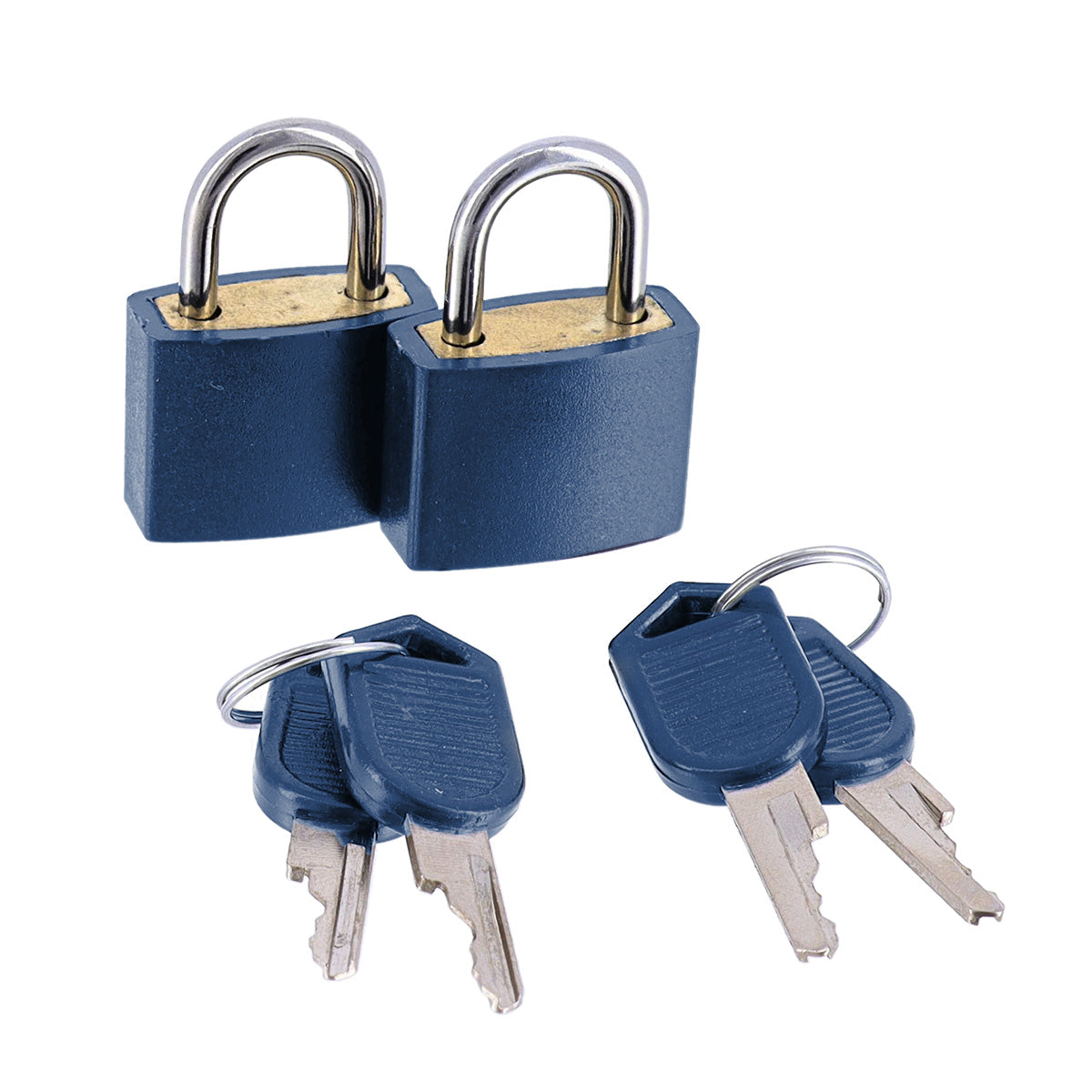 Set Of 2 Locks With Key, Navy Blue
