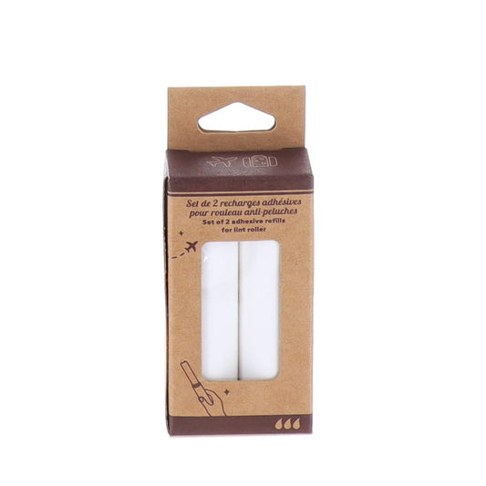 Set Of 2 Tubes For Lint Roller/White
