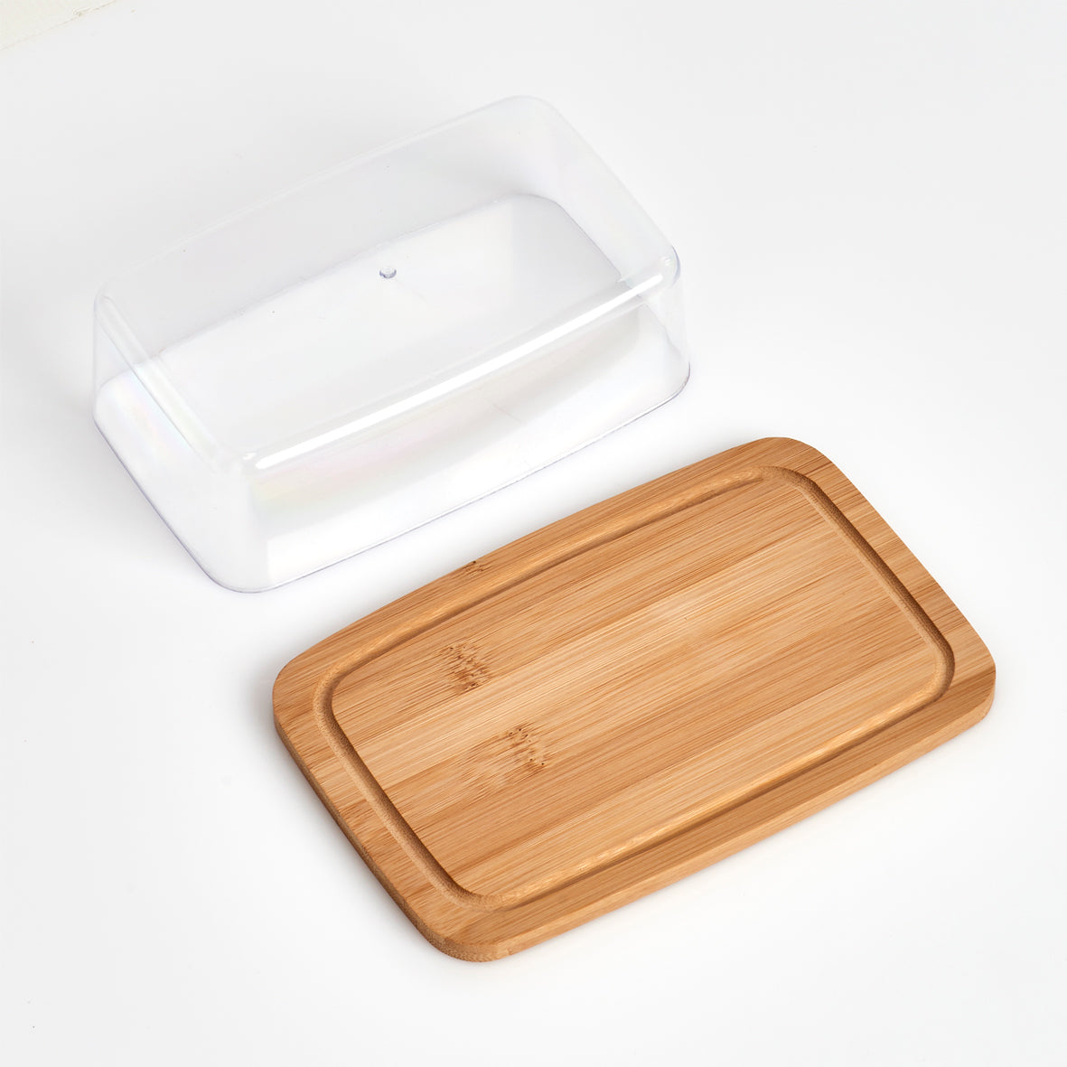 Butter Dish, Bamboo/Plastic