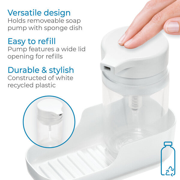 Soap Pump & Tray-Recycled Plastic