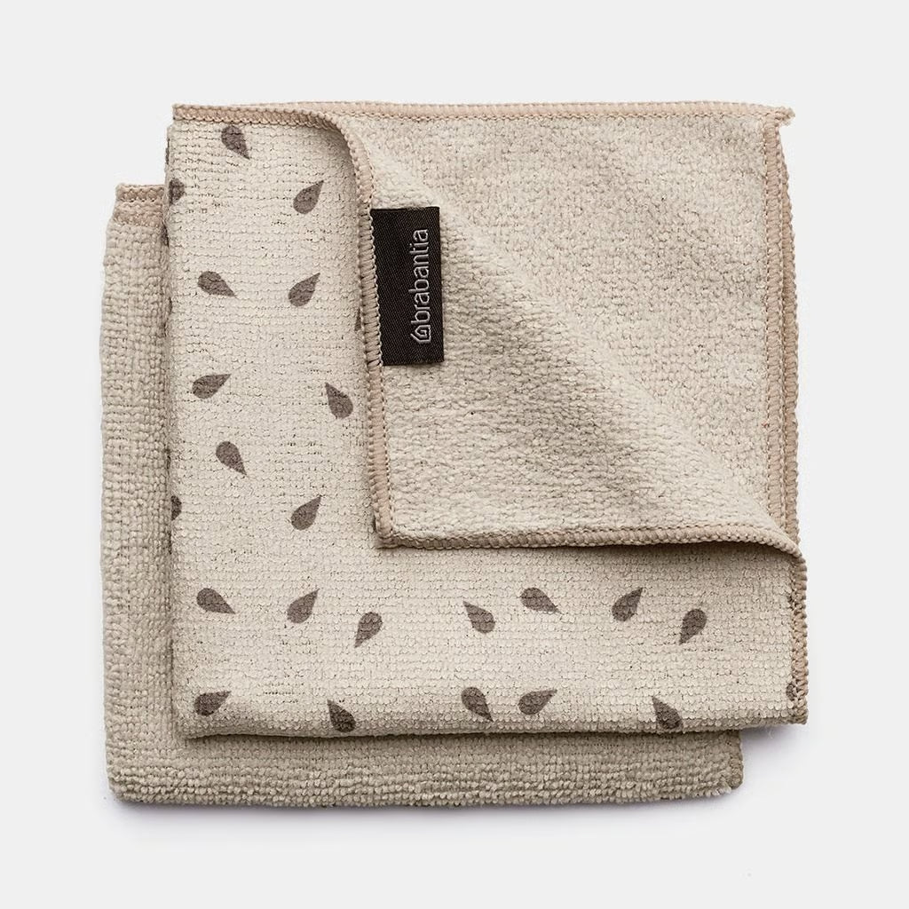Microfiber Dish Clothes- Set of 2- Beige - The Organised Store