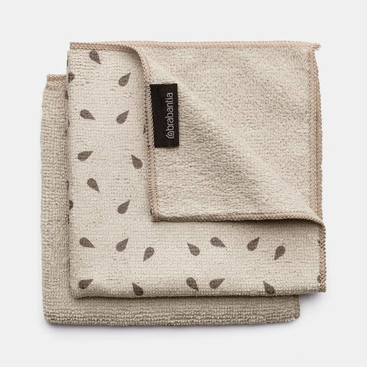 Microfiber Dish Clothes- Set of 2- Beige - The Organised Store