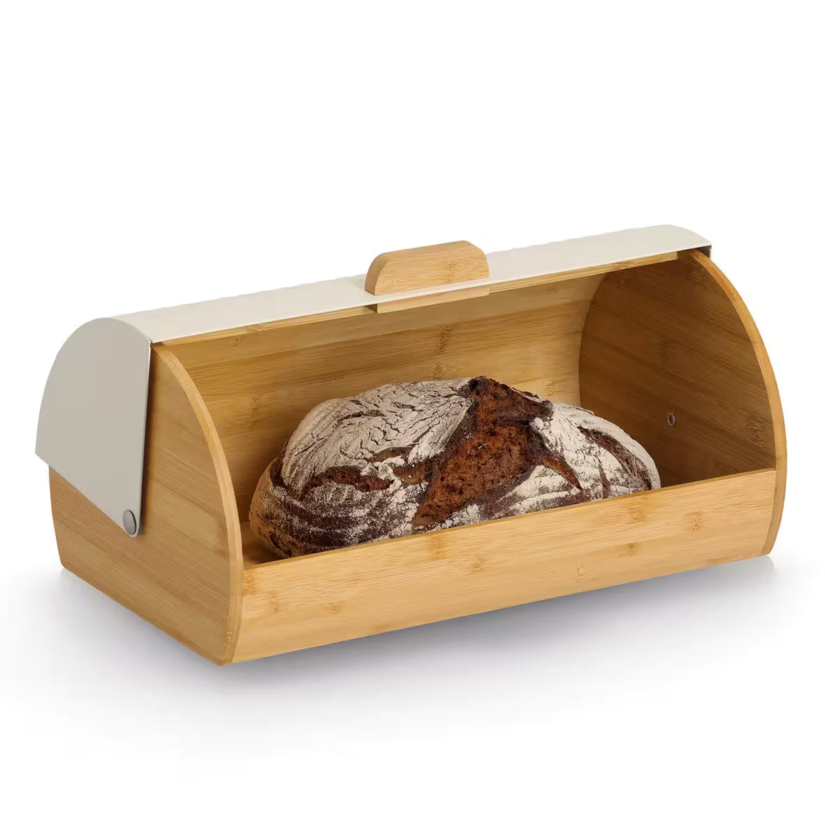 Bread Bin- Bamboo & Cream