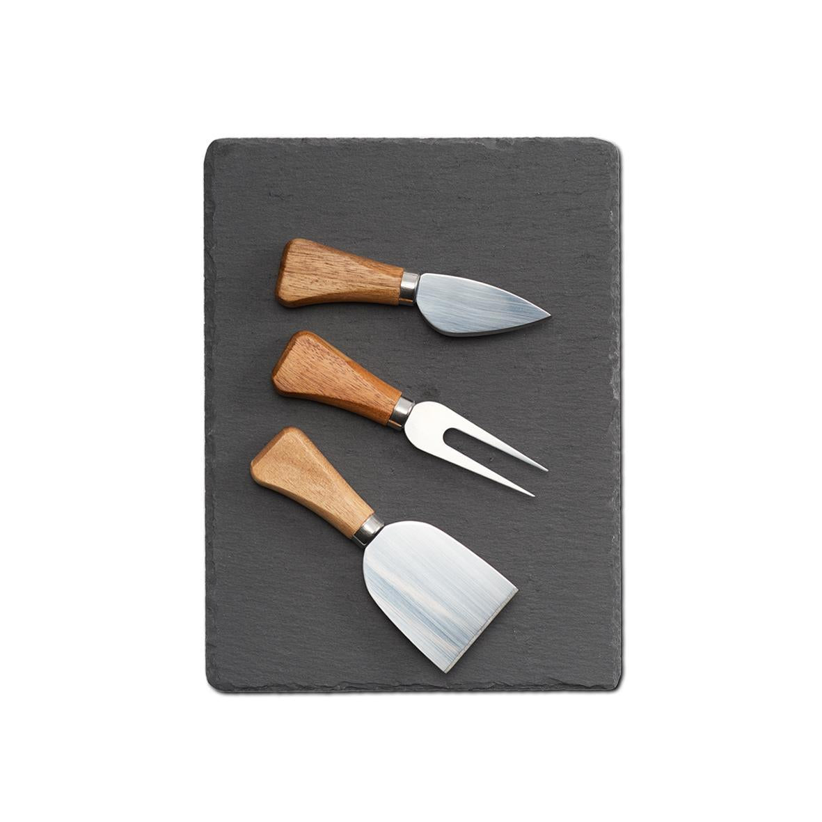 Cheese Slate Serving Set 4 piece including cheese knives