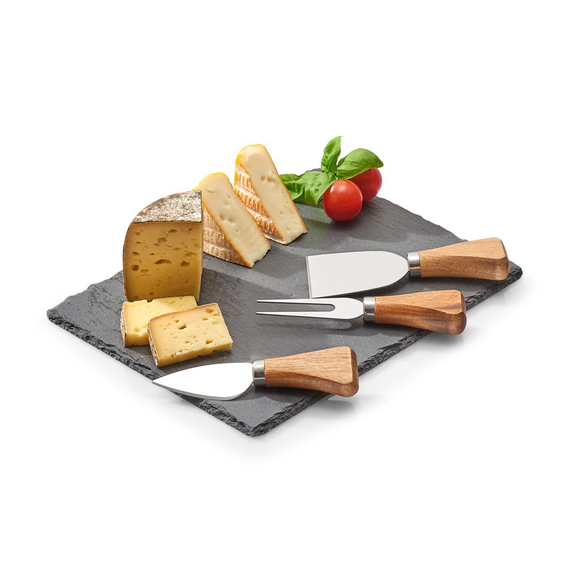 Cheese Slate Serving Set 4 piece including cheese knives