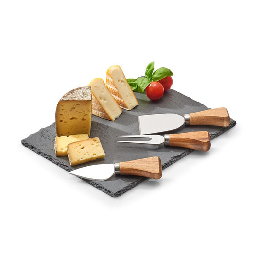 Cheese Slate Serving Set 4 piece including cheese knives